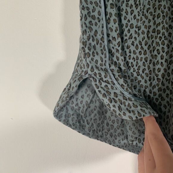 Gap Body Sleep Shorts Women’s XS Green Cheetah Print Soft High Rise - Picture 4 of 7